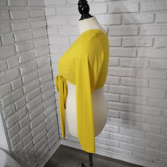 Swimsuits for All Ladies Size 16D/DD Lightly Padded Yellow Swim Top Only - Picture 4 of 10